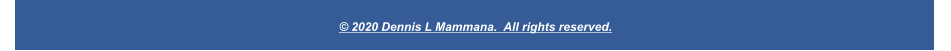© 2020 Dennis L Mammana.  All rights reserved.